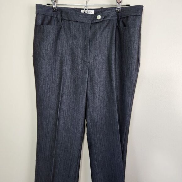 Carmen Marc Valvo Dress Trousers Charcoal Size 10 Office Career - Picture 3 of 12